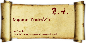 Nepper András névjegykártya